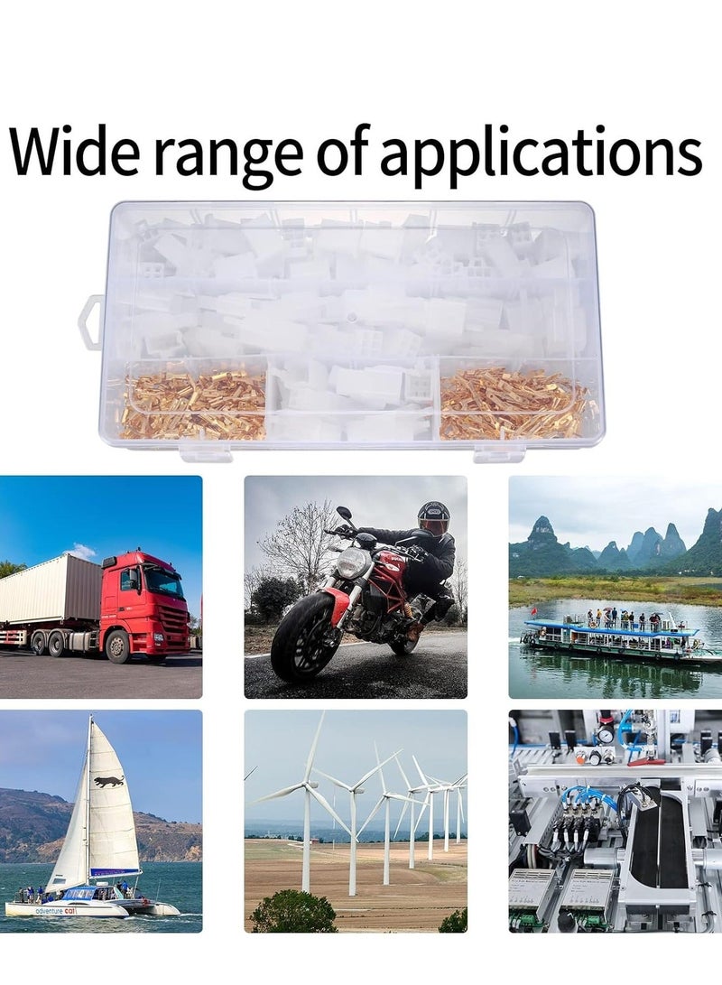 380 Pcs Terminal Wire Connectors 2.8mm 2 3 4 6 Pin Plug Kit, Automotive Housing Header Crimp Electrical Bullet for Car, Motorcycle, Boats  - Image 2