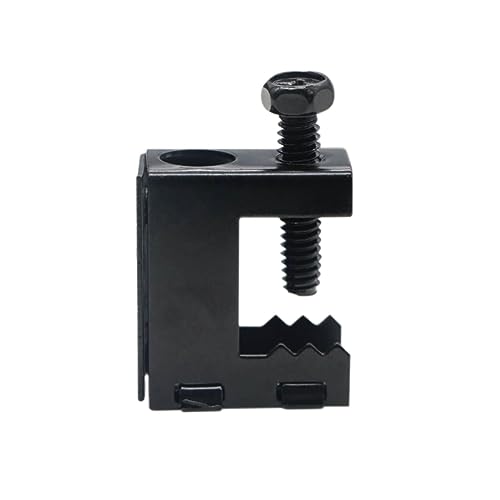 Baudelun Upgrade Baudelun 1/4"-20 Beam Clamps, Black Steel Bolt-on Beam Clamp for 1/4" and 3/8" Threaded Rod, S-hooks and Bridle Rings, 25 Packs - Image 3