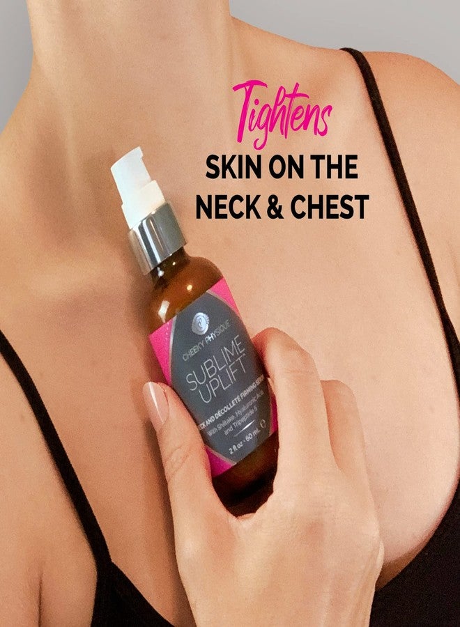 Cheeky Physique Sublime Uplift Neck Firming Serum - Tightening Cream for Crepey Skin & Wrinkles on the Neck, Chest & Decollete - Anti Aging Treatment Lotion with Shiitake Mushroom Extract, Hyaluronic Acid & Peptides - Image 2