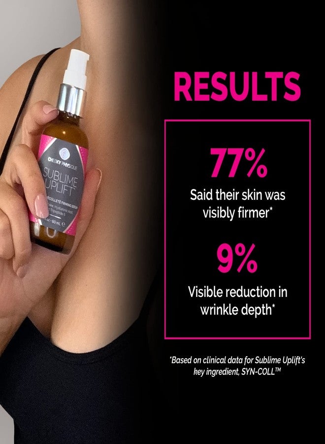 Cheeky Physique Sublime Uplift Neck Firming Serum - Tightening Cream for Crepey Skin & Wrinkles on the Neck, Chest & Decollete - Anti Aging Treatment Lotion with Shiitake Mushroom Extract, Hyaluronic Acid & Peptides - Image 5