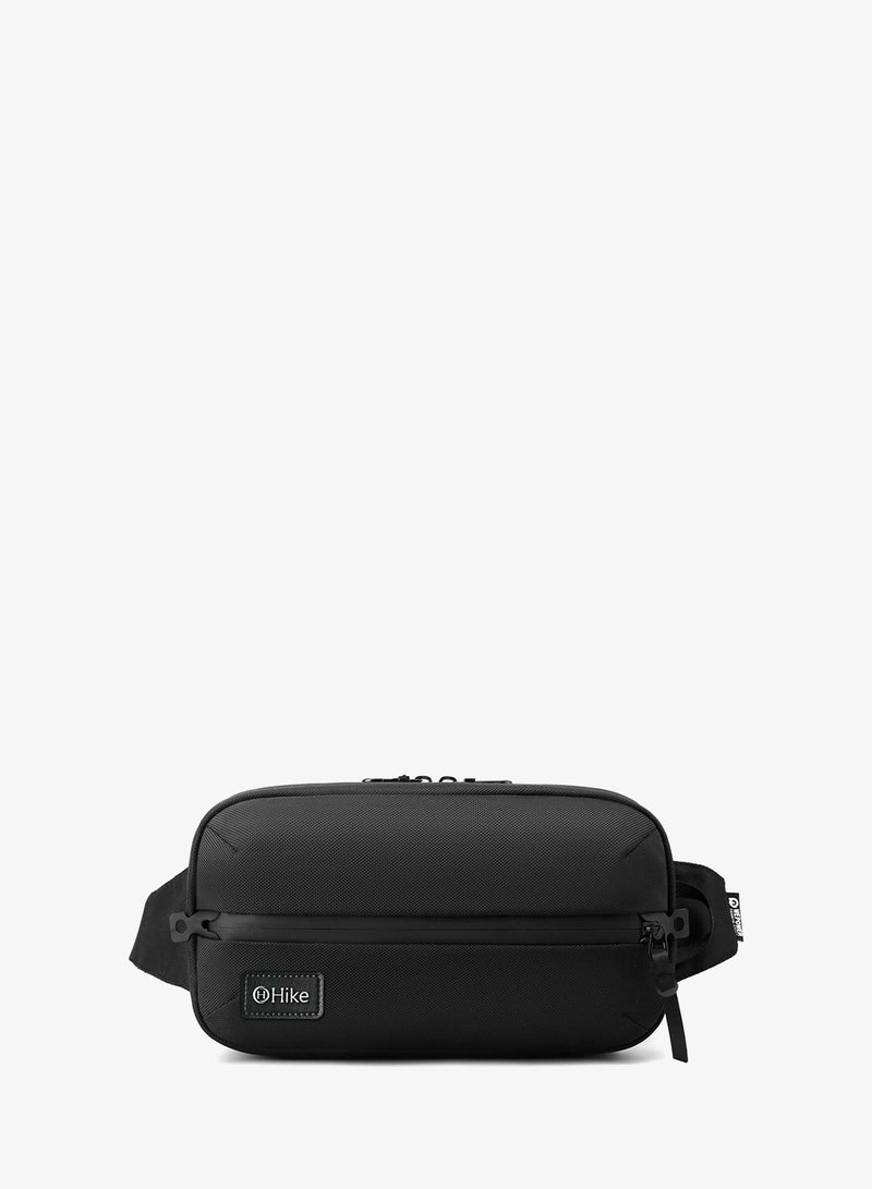 هايك Hike 11-inch Waist Bag Anti-Theft Water Resistant Shock Proof Business Leisure Crossbody Chest Bag for Men and Women, HK2121-Black - Image 1