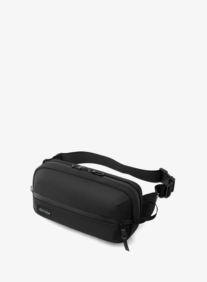 Hike Black Waist 11-inch Bag Anti-Theft Water Resistant Shock Proof Business Leisure Crossbody Chest Bag for Men and Women, HK2121, Black  | Best Price UAE