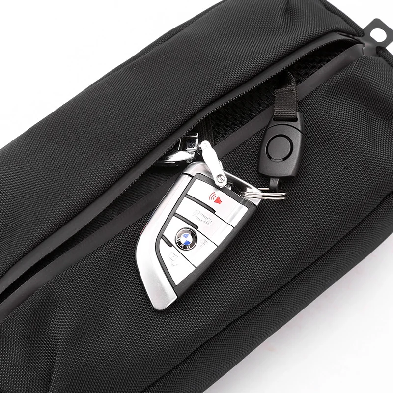 Hike Black Waist 11-inch Bag Anti-Theft Water Resistant Shock Proof Business Leisure Crossbody Chest Bag for Men and Women, HK2121, Black  | Best Price UAE