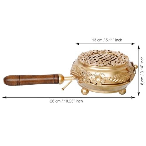 Webelkart Metal Incense Burner Butterfly Loban Dani Dhoop Dani,Sambrani Holder Aarti Metal Loban Dhoop Dani/Dhoop Dani Burner for Home Office Temple Puja - Dhoop Stand - Image 5