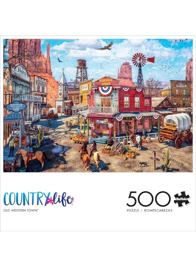 Buffalo Games - Country Life - Old Western Town - 500 Piece Jigsaw Puzzle - Image 5