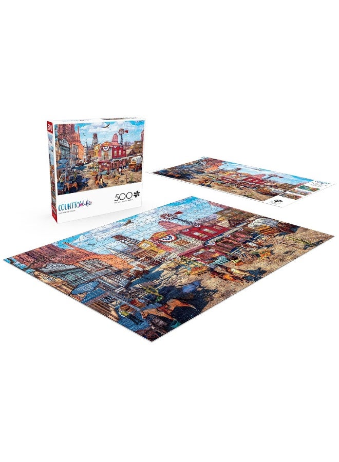 Buffalo Games - Country Life - Old Western Town - 500 Piece Jigsaw Puzzle - Image 3