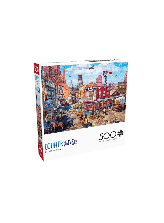 Buffalo Games - Country Life - Old Western Town - 500 Piece Jigsaw Puzzle - Image 4