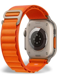 Cosmostech Compatible for Smart Watch Watch 42MM 44MM 45MM 49MM 1/2/3/4/5/6/se/7/8/ultra Double Layer Band and Strap Orange(Orange)  - Image 5
