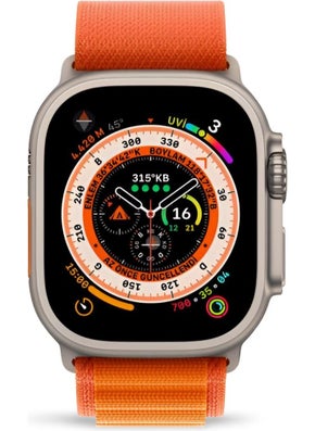 Cosmostech Compatible for Smart Watch Watch 42MM 44MM 45MM 49MM 1/2/3/4/5/6/se/7/8/ultra Double Layer Band and Strap Orange(Orange)  - Image 4