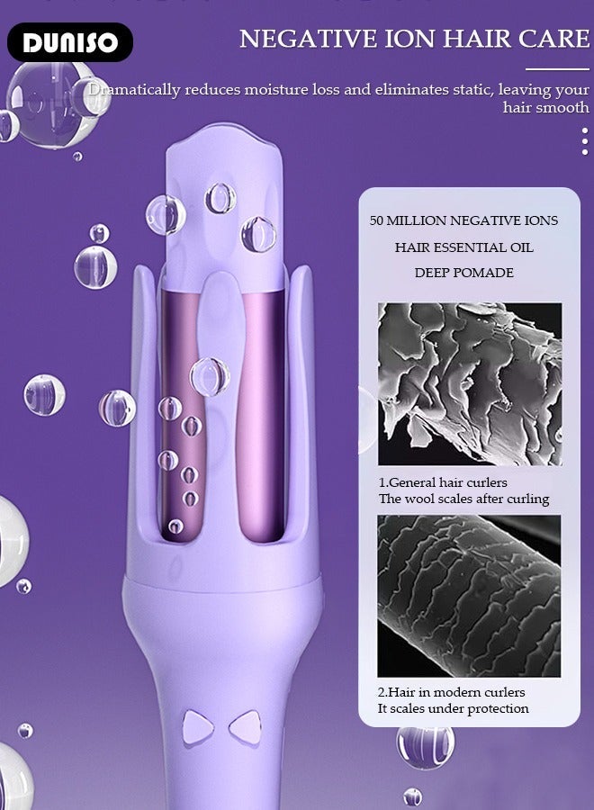 DUNISO Automatic Hair Curler Rollers,Advanced Petal-shaped Auto Curling Iron 32mm Large Waves,Hair Care Coating,Fast Heating,3 Temperatures control,Multi-Protections,Create Pretty Curls Effortlessly - Image 3