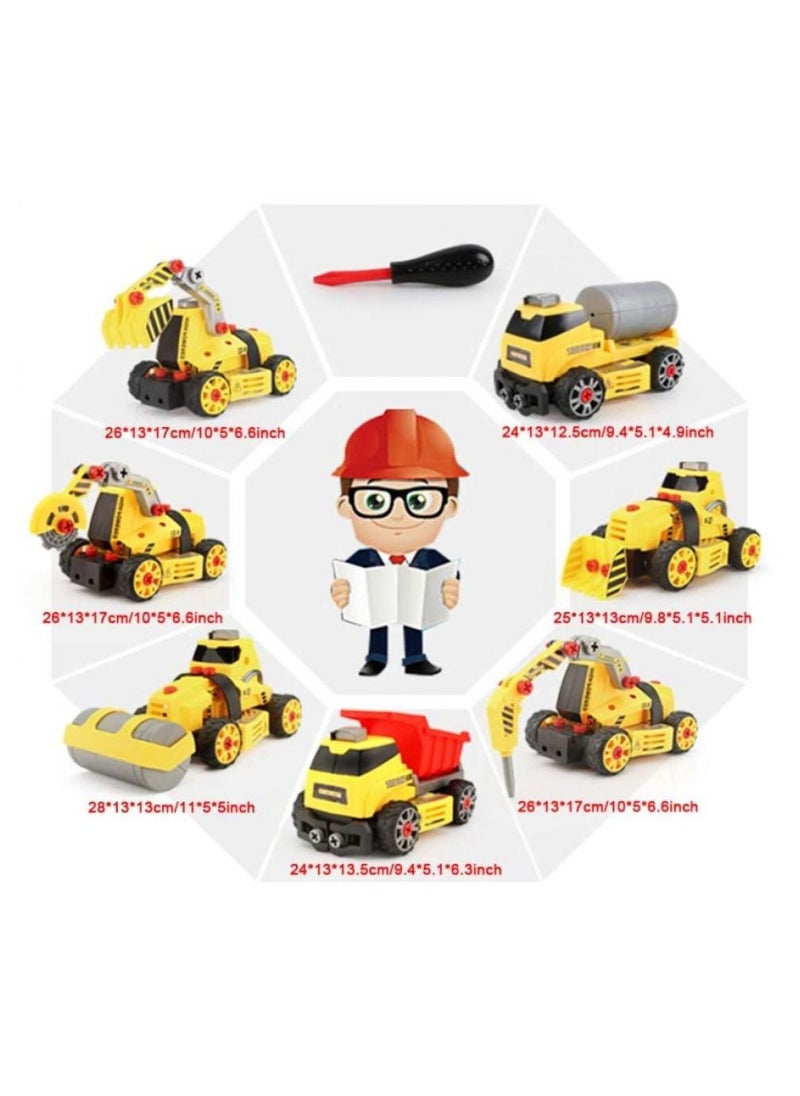 Alissa 7-in-1 Take Apart Truck Car Toys for Kids Boys Girls Construction Engineering Learning Toys Building Play Set for Kids Children  - Image 2