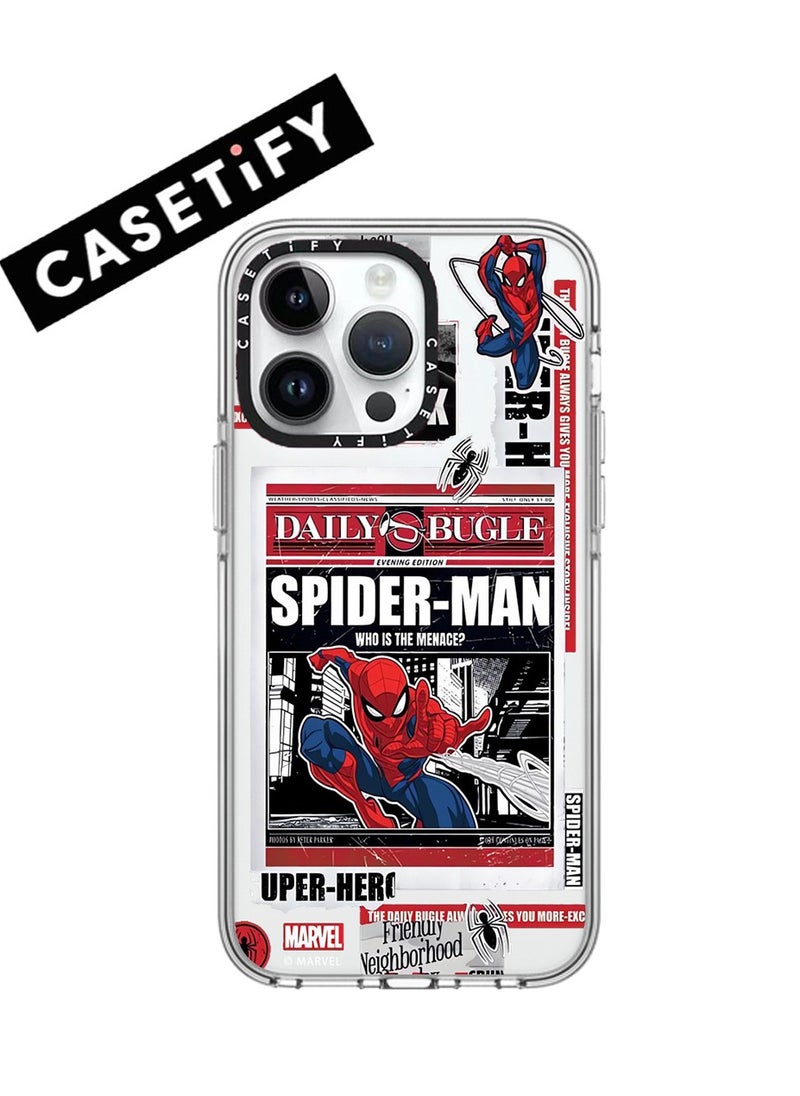 Casetify Apple iPhone 15 Pro Case,Spider Poster Magnetic Adsorption Phone Case - Semi transparent  - Image 1