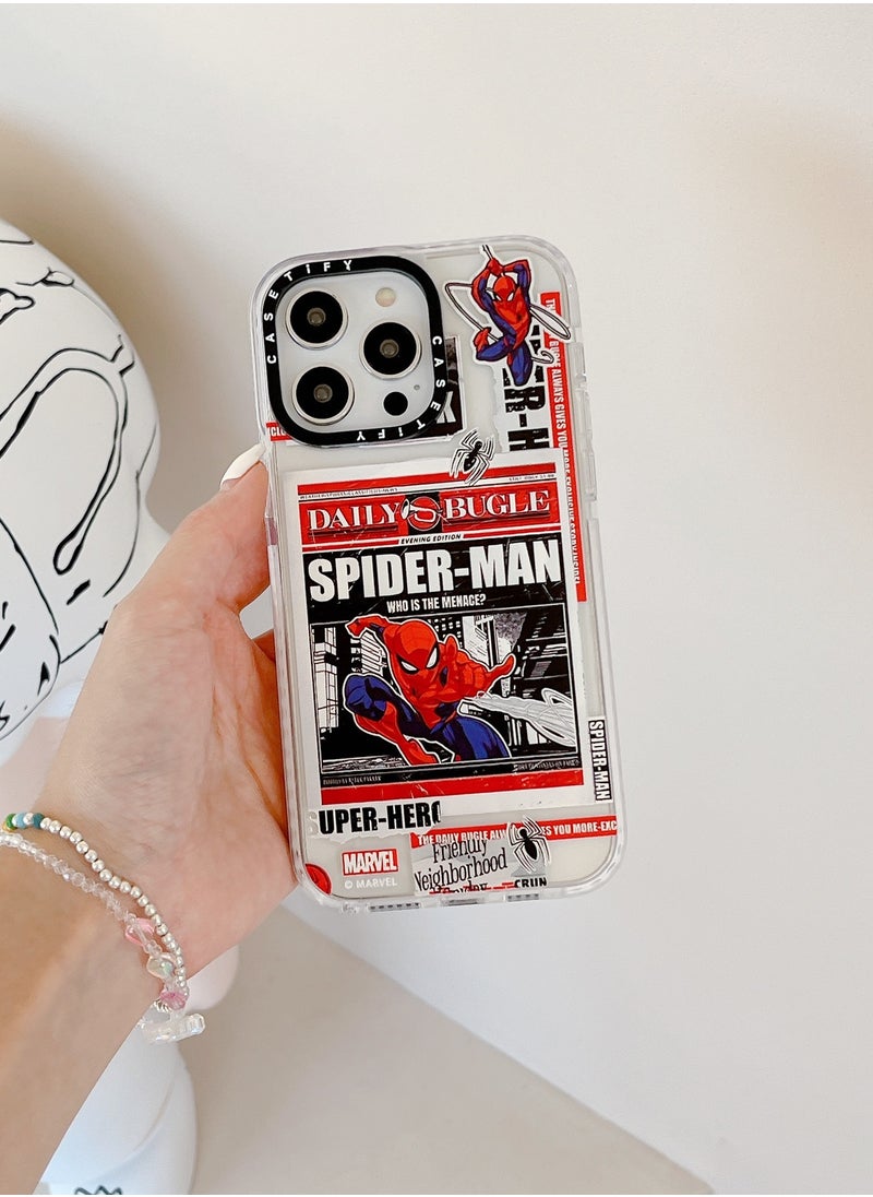 Casetify Apple iPhone 15 Pro Case,Spider Poster Magnetic Adsorption Phone Case - Semi transparent  - Image 2