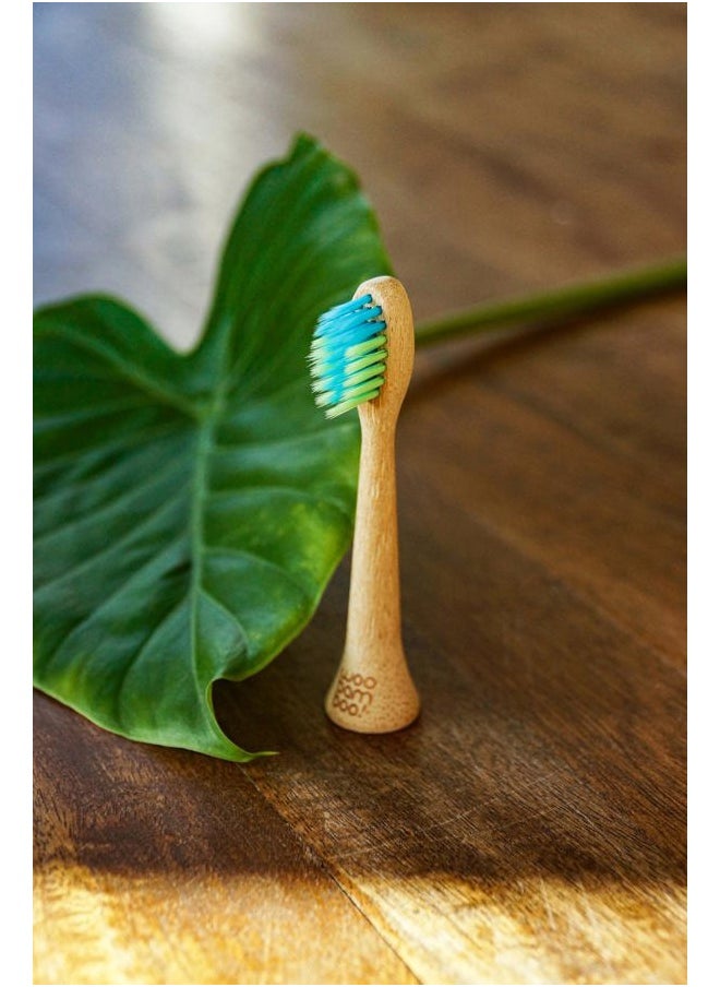 WooBamboo - WooBamboo! Electric Toothbrush Replacement Heads (Soft) Sustainable BPA-Free Electric Toothbrush Heads Made from Bamboo (Pack of 2) - Image 1