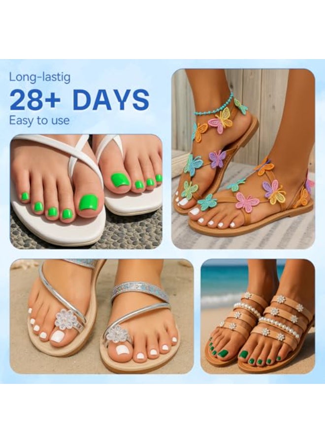 AMilHiTon Toe Nail Tips Square Half Cover for Wide Short Nail Beds Matte Preshaped Press on Toenails for Women Extensions Home DIY Nail Salon 360PCS 12Sizes - Image 3