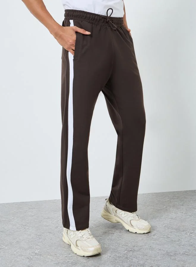 Men Side Stripe Terry Joggers