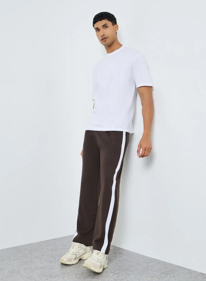 Styli Men Side Stripe Terry Joggers