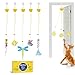Potaroma Interactive Cat Feather Toys 5 Pcs Cat Teaser Retractable Hanging Indoor Kitten Play Chase Exercise Mental Physical Stimulation for All Breeds and Species - Image 3
