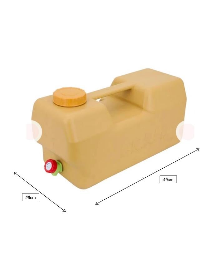 دلو تخزين مياه بلاستيكي خالٍ من مادة BPA سعة 20 لتر للتخييم مع صنبور وزجاجة معقم لليدين - Image 2