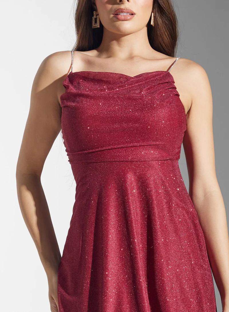 Ella Limited Edition Sparkly Asymmetric Dress