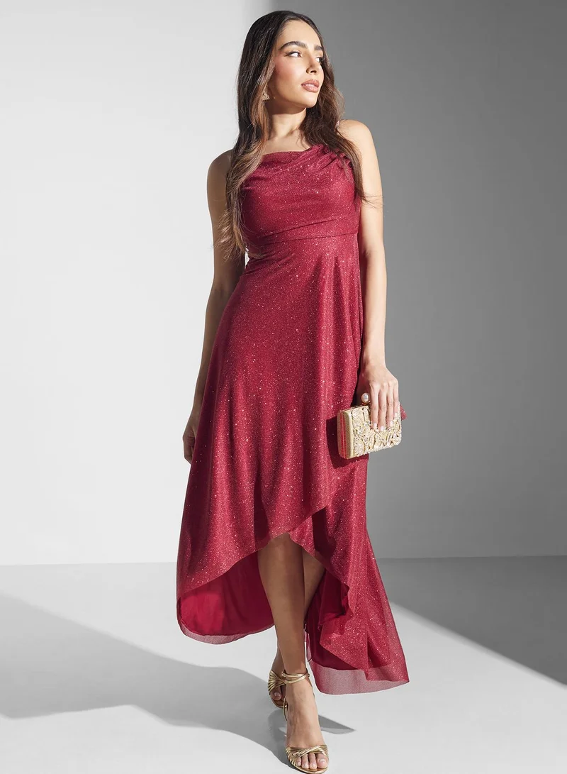 Ella Limited Edition Sparkly Asymmetric Dress