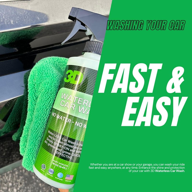 3D Waterless Car Wash - Easy Spray Waterless Detailing Spray - No Soap or Water Needed - Image 5