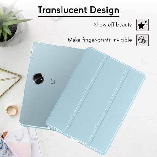 Robustrion Cover for OnePlus Pad Lite 11 inch Cover Case, Trifold Flip Cover Case for OnePlus Pad Lite Tablet Cover 11" with Translucent Back - Light Blue - Image 5