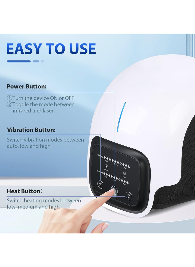 Cordless Knee Massager, FDA Registered, Infrared Heat and Vibration Knee Pain Relief for Swelling Stiff Joints, Stretched Ligament and Muscles Injuries, August 2022 Longer Knee Straps