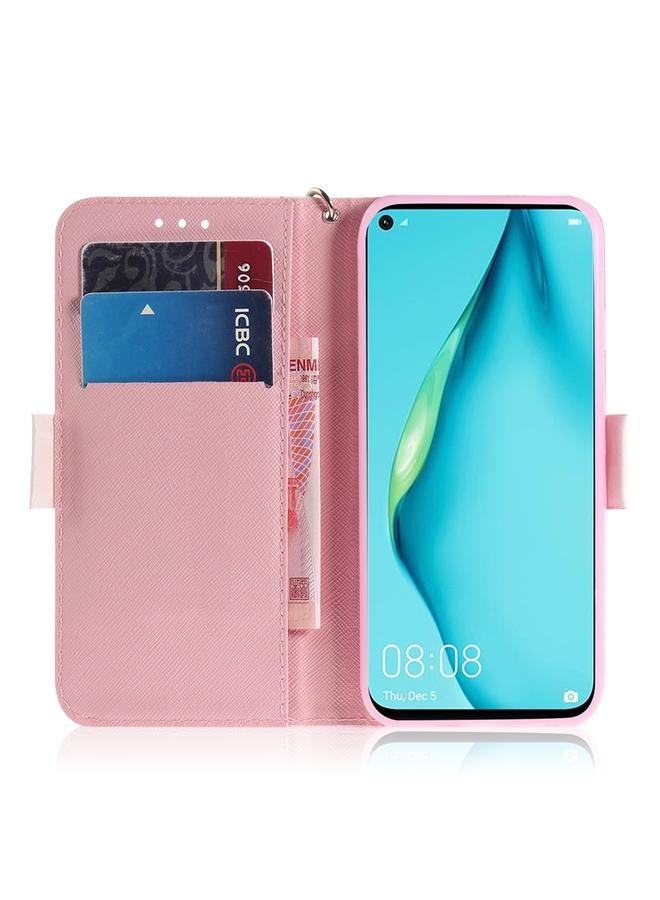 اس-توب جراب لهاتف Huawei nova 7i، جراب جلدي أفقي قابل للطي برسومات ثلاثية الأبعاد مع حامل وفتحة للبطاقات ومحفظة وحبل - Image 5