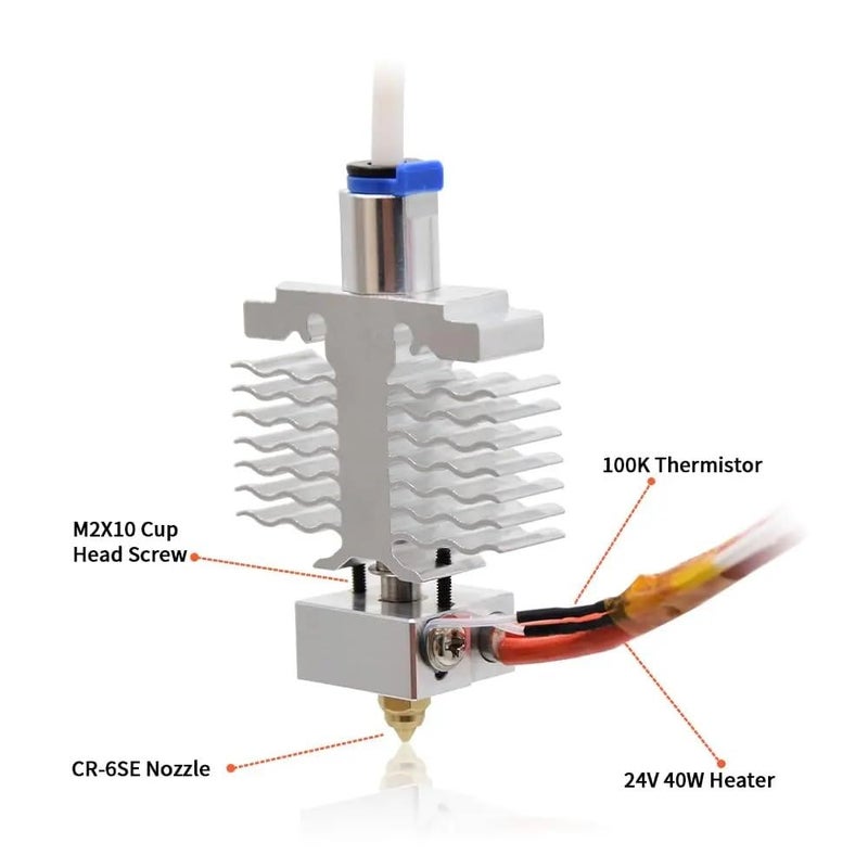 Ender 3 Max Neo طقم نهاية ساخنة معدنية بالكامل مع أنبوب PTFE و 5 فوهات لـ Ender 3 Neo V2 Neo Max Neo - Image 3