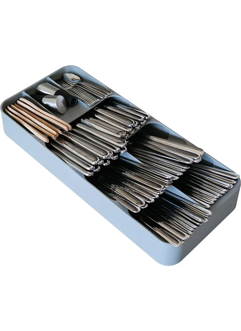 DECOBELLA Drawer Cutlery Organizer - Gray