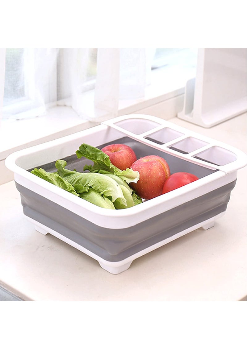 Excefore - Collapsible Dish Rack for Drying Dishes, Space-Saving and Foldable Design with Versatile Removable Components, Dinnerware Storage Organizer for Small Kitchen Spaces - Image 1