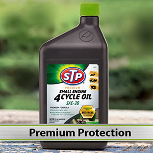STP Premium Small Engine 4 Cycle Oil Formula, SAE-30 Small Engine Oil Engine Care Reduces Wear for Lawnmower, Push Mower, Tractor, 32 Oz - Image 4