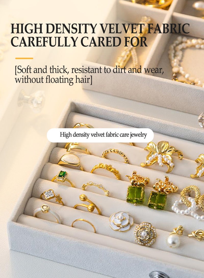 Beirui Multi-functional jewellery box, jewellery storage box, acrylic jewellery storage box, earring, bracelet, necklace storage box, earring jewellery box for jewellery storage and displaying lady gifts  - Image 5