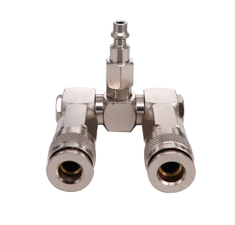 C CLINK 2-Way Air Hose Splitter Fittings,High Pressure Resistance Air Hose Connector, 360 Degree Swivel Design,Air Compressor Accessories Fittings - Image 5