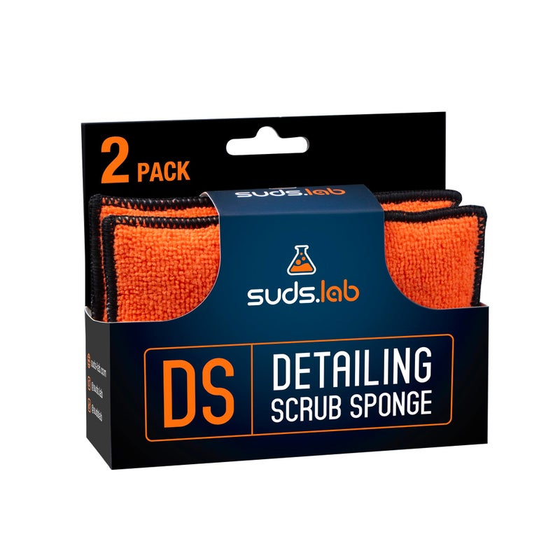suds.lab Suds Lab DS Microfiber Detailing Scrub Pad 2 Pack - Car Interior Cleaning & Detailing Microfiber Scrub Pads - Safe On Leather, Vinyl, Plastic, Etc. - Image 1