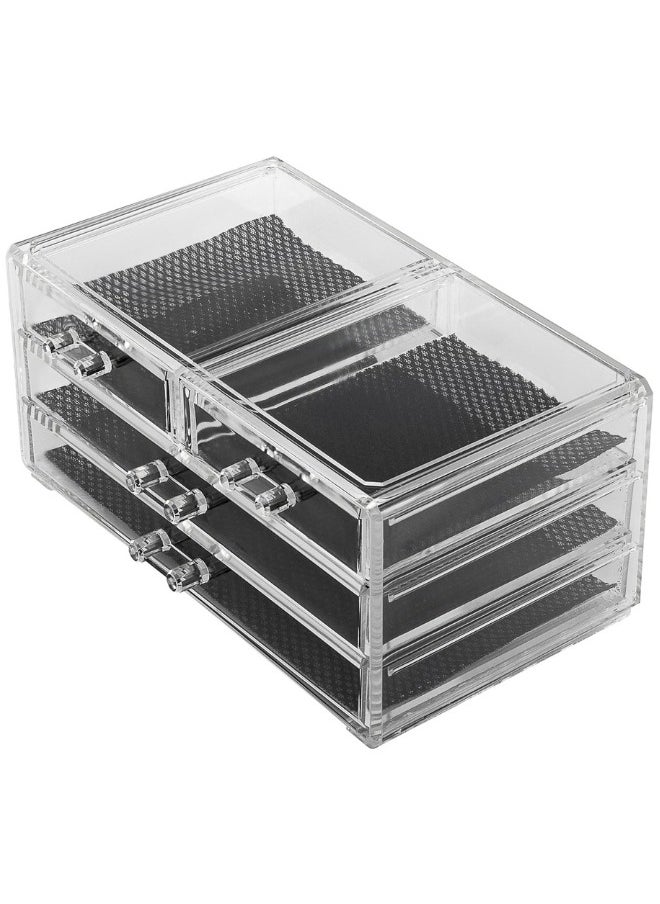 Generic Acrylic Multi-Drawer Makeup and Jewelry Organizer Stylish and Modern Design for Organizing and Storing Acrylic Jewelry, Cosmetics, and Lipsticks - Clear  - Image 3
