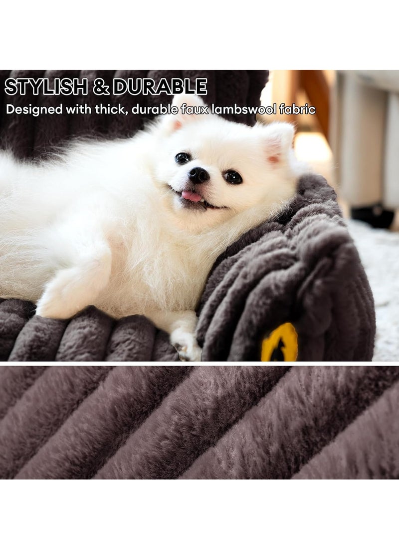 XiuWoo Large Calming  Dog Bed, Orthopedic Dog Sofa, Orthopedic Pet Sofa, Foam Pet Couch Bed, Cat Dog Pet Pad, Fluffy Couch Mat with Removable Washable Cover for Medium and Large Dog, Cat - Image 2
