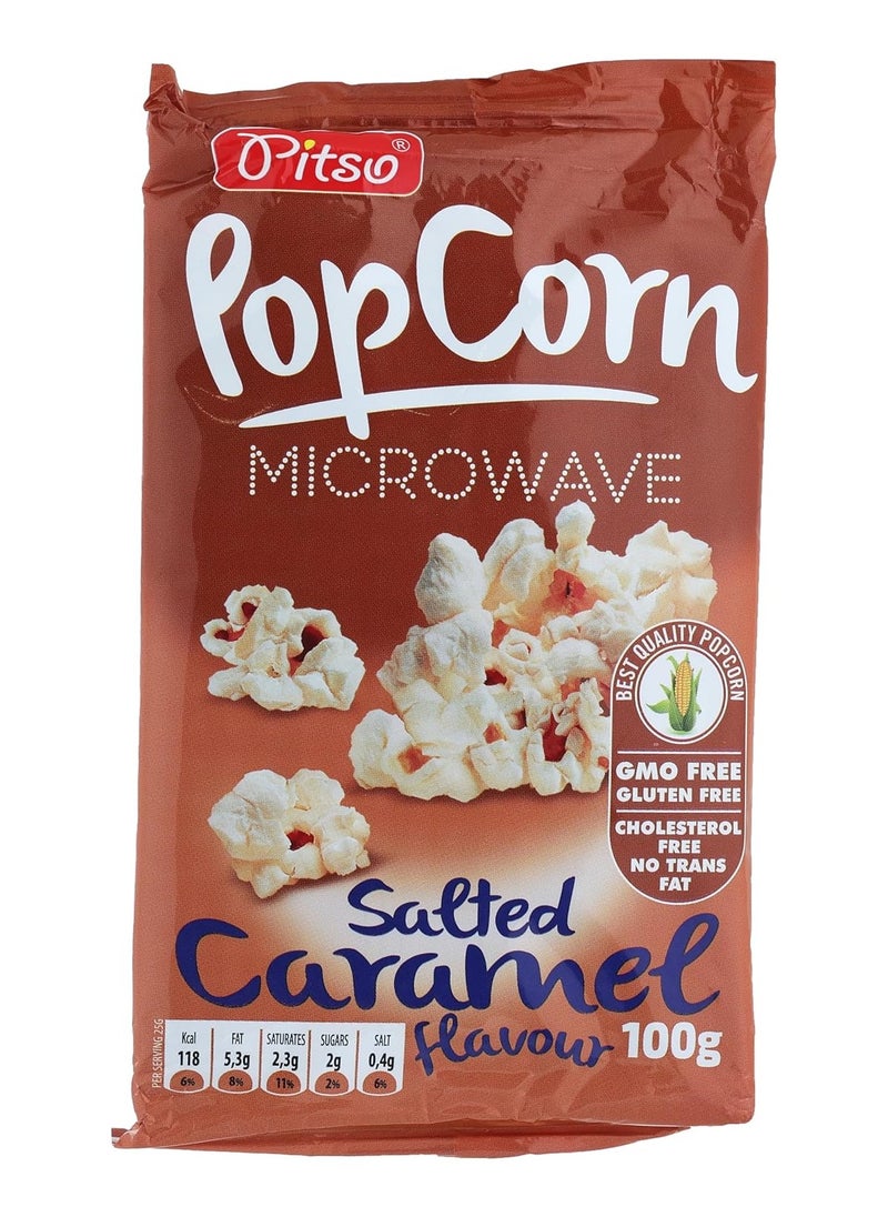 Pitso microwave popcorn 100g with salted caramel  - Image 1