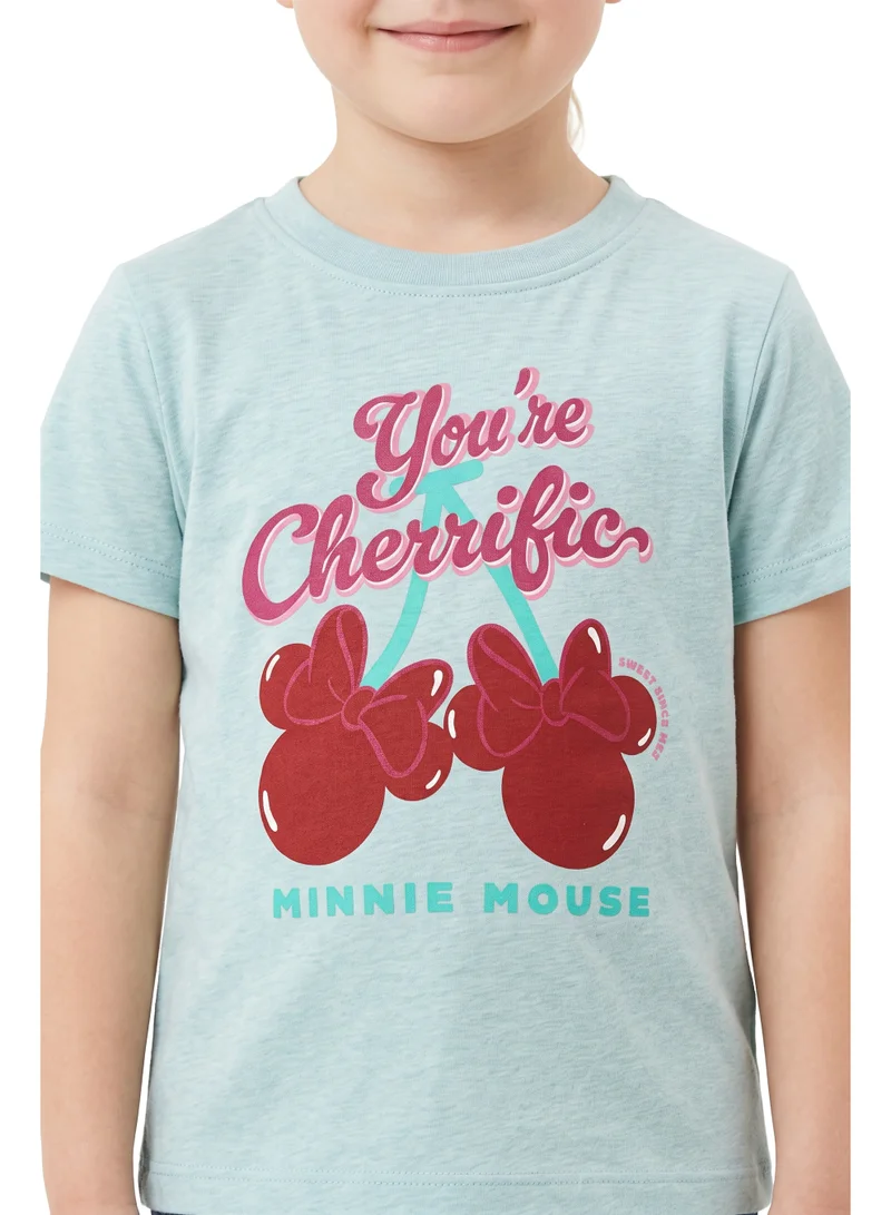 Disney  Disney Minnie Mouse "You're Cherrific" Graphic T-Shirt for Girls | Character Print Casual Crew Neck Tee for Women | Best Price UAE