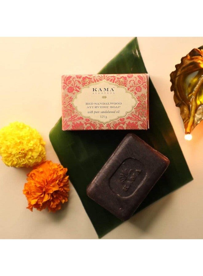 Kama Ayurveda Red Sandalwood Ayurvedic Soap With Pure Sandalwood Oil, 125G - Image 2