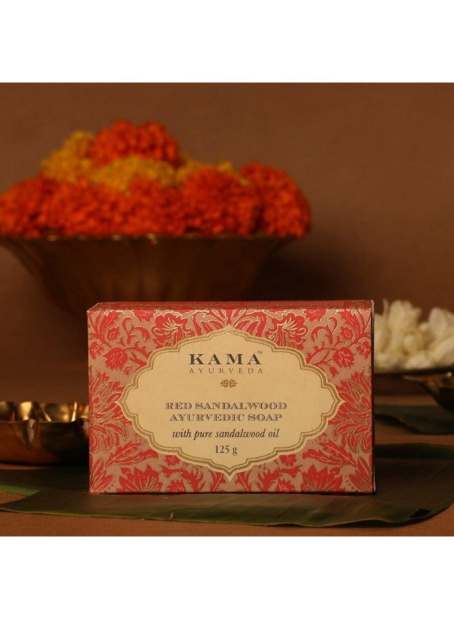 Kama Ayurveda Red Sandalwood Ayurvedic Soap With Pure Sandalwood Oil, 125G - Image 3