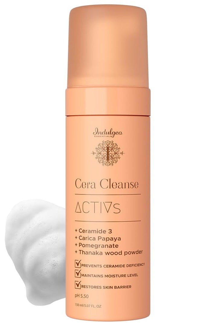 Indulgeo Essentials CERA CLEANSE Ceramide Foaming Face Wash 150ml For All Skin Types - Image 1