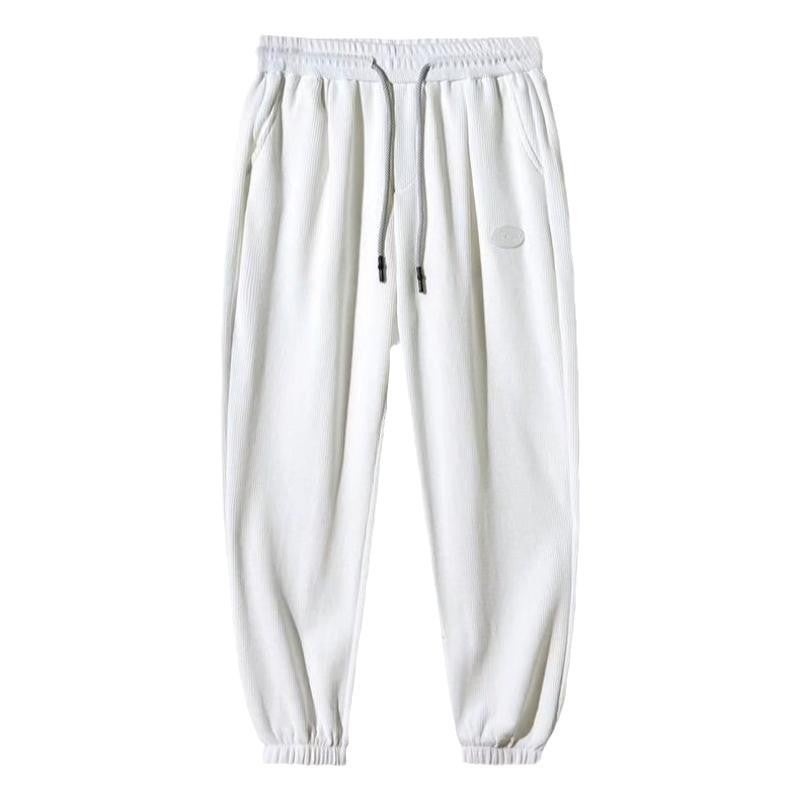 Waffles Sweatpants Men'S Casual Sports Trendy Daggy Boys' Leg Loose All-Match Pants - Image 1