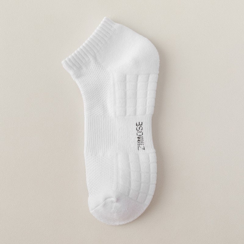 Mens Cotton Crew Socks Winter Cushioned White Short White - Image 1