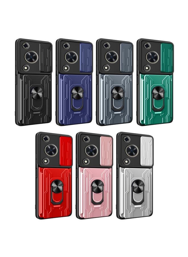 زبون جراب لهاتف Huawei nova Y72 مزود بغطاء منزلق من مادة TPU+PC مع فتحة للبطاقات - Image 2