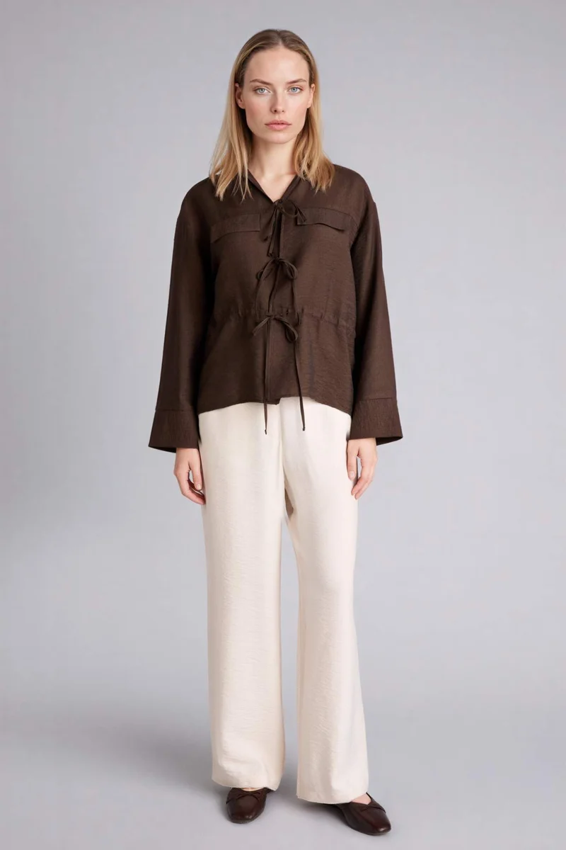 DeFacto Regular Fit Shirt Collar Long Sleeve Shirt