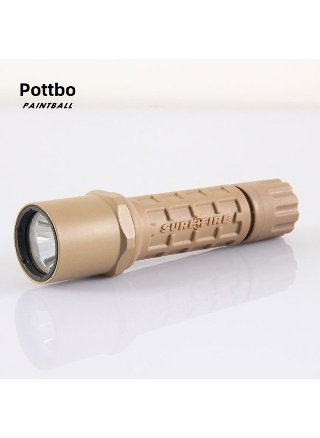 Generic - G2 Sand Color LED Flashlight Strong Light Long-range Flashlight Portable Spotlight Tactical Flashlight-Product Specifications:Sand LED - Image 1