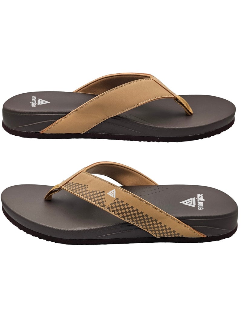 Native Comfort - Flip Flops for Men - Comfortable and Light Weight Slippers -PU Leather Sandals for Indoor/Outdoor/Beach- - Image 1
