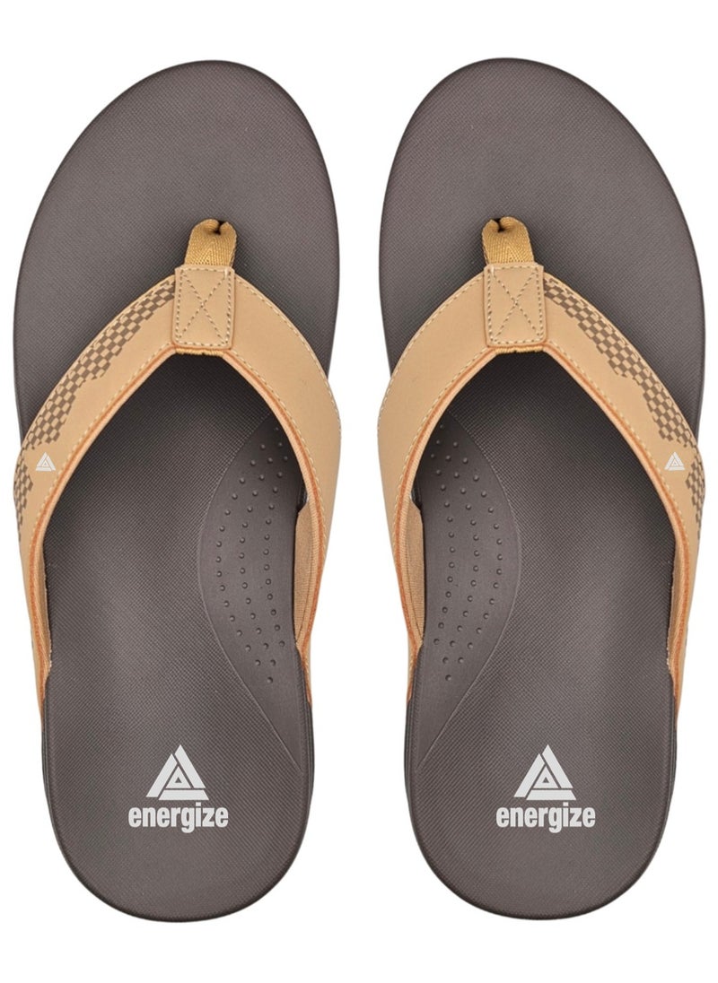 Native Comfort - Flip Flops for Men - Comfortable and Light Weight Slippers -PU Leather Sandals for Indoor/Outdoor/Beach- - Image 1